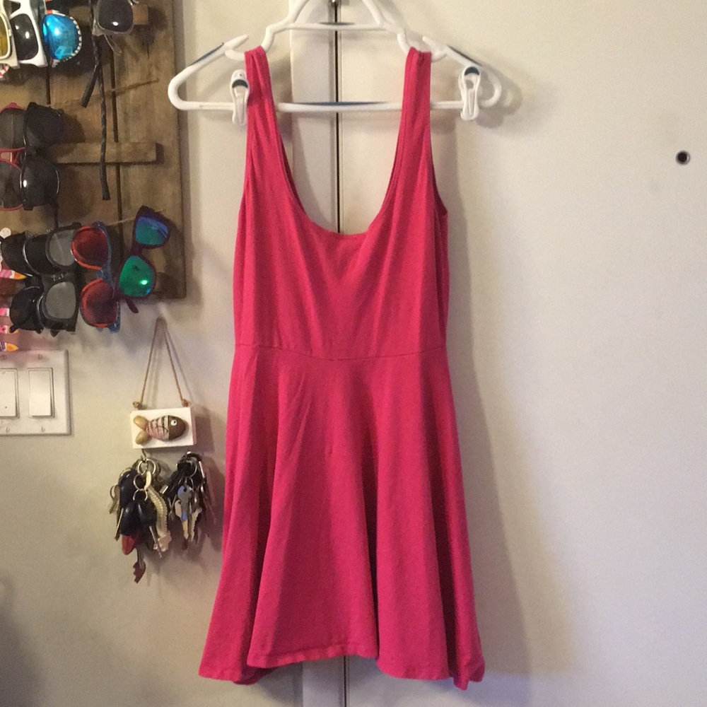 Pink skater style dress